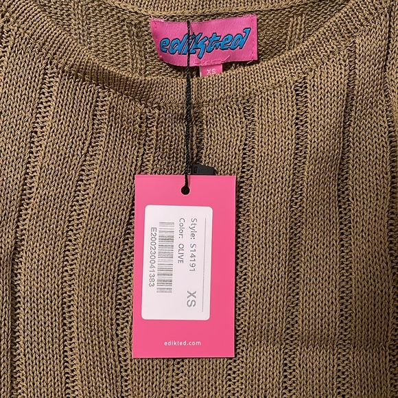 Edikted - Quynh Knitted Tank Top - Olive - XSmall - Picture 4 of 4